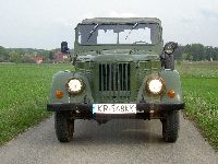 Gazik krótko po zakupie, rejestracji i opłaceniu OC w czasie testów drogowych w...